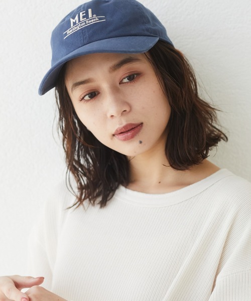 MEI（メイ）の「・MEI ロゴキャップ＊（キャップ・レディース・ブラック/ベージュ/ブルー・FREE）」の3枚目の写真