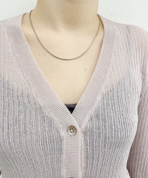 SHENERY（シーナリー）の「シアーニットカーディガン（カーディガン/ボレロ・レディース・ライトグレー/ブルー/ピンクベージュ・FREE）」の17枚目の写真