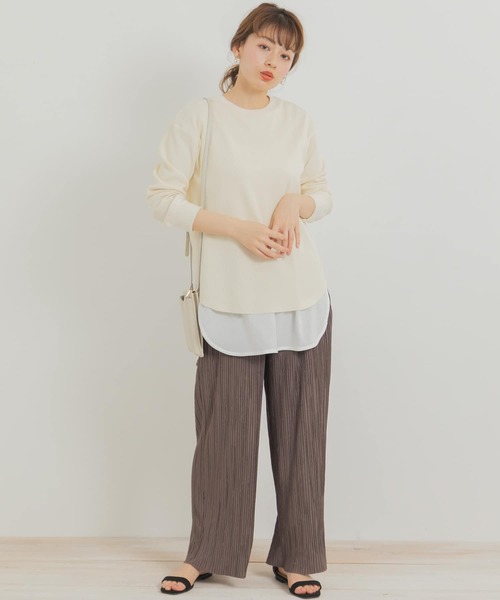 URBAN RESEARCH Sonny Label（アーバンリサーチサニーレーベル）の「ワッフルラウンドヘムプルオーバー（Tシャツ/カットソー・レディース・ホワイト/ブラック/グレー/ホワイト系その他・FREE）」の5枚目の写真