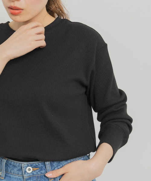 URBAN RESEARCH Sonny Label（アーバンリサーチサニーレーベル）の「ワッフルラウンドヘムプルオーバー（Tシャツ/カットソー・レディース・ホワイト/ブラック/グレー/ホワイト系その他・FREE）」の15枚目の写真