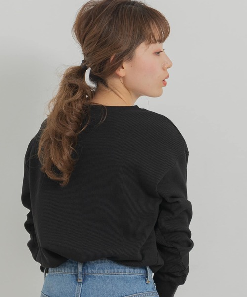 URBAN RESEARCH Sonny Label（アーバンリサーチサニーレーベル）の「ワッフルラウンドヘムプルオーバー（Tシャツ/カットソー・レディース・ホワイト/ブラック/グレー/ホワイト系その他・FREE）」の12枚目の写真