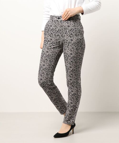 GGD（ジージーディー）の「HAVE A NICE TRIP / ストレッチチェックテーパードパンツ（その他パンツ・レディース・ネイビー/イエロー/ワインレッド・L/M）」の2枚目の写真