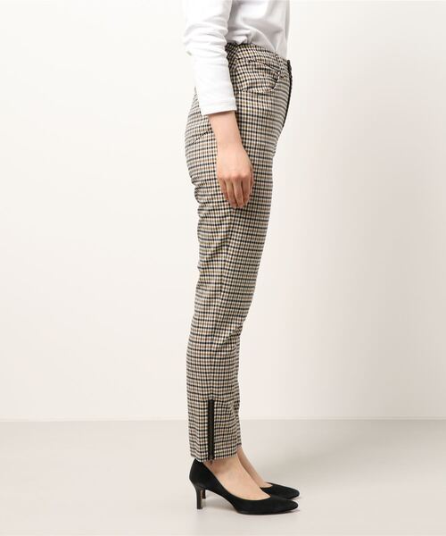 GGD（ジージーディー）の「HAVE A NICE TRIP / ストレッチチェックテーパードパンツ（その他パンツ・レディース・ネイビー/イエロー/ワインレッド・L/M）」の4枚目の写真