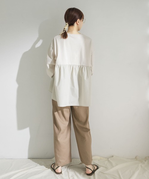 ITEMS URBANRESEARCH（アイテムズ アーバンリサーチ）の「リネンレーヨンワイドパンツ（その他パンツ・レディース・ベージュ/ブラック/ライトベージュ・FREE）」の22枚目の写真