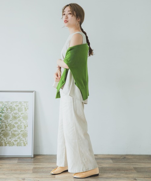 ITEMS URBANRESEARCH（アイテムズ アーバンリサーチ）の「リネンレーヨンワイドパンツ（その他パンツ・レディース・ベージュ/ブラック/ライトベージュ・FREE）」の18枚目の写真