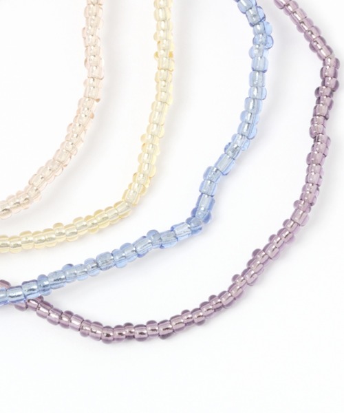 studio CLIP(スタディオクリップ)の「ビーズゴムブレス(ブレスレット・レディース・パープル/イエロー/その他1/ブルー/ベージュ/グリーン/レッド・FREE)」の10枚目の写真