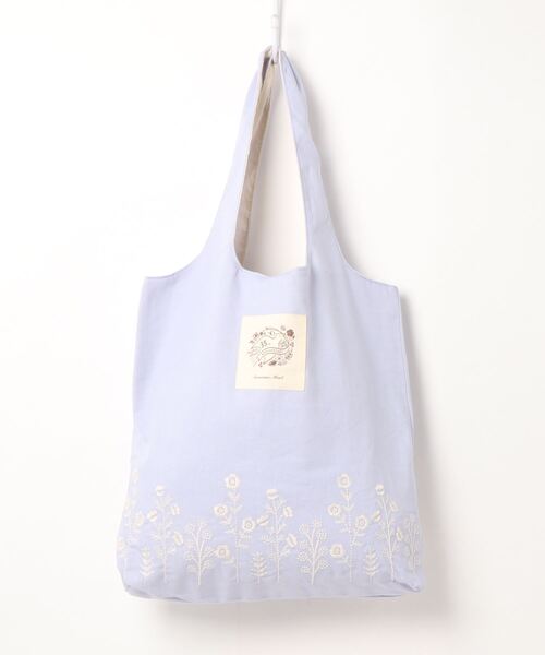 Samansa Mos2(サマンサ モスモス)の「35th花刺繍ポケッタブルトート(トートバッグ・レディース・ネイビー/ベージュ/サックスブルー・フリ-)」の10枚目の写真