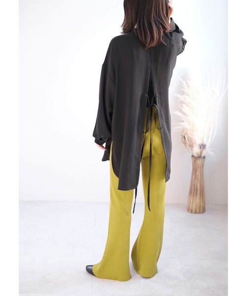 ＡＮＤＪ（アンドジェイ）の「バンドカラートロピカルバックスリットシャツ（シャツ/ブラウス・レディース・ホワイト/ブラック/ラベンダー・M）」の18枚目の写真