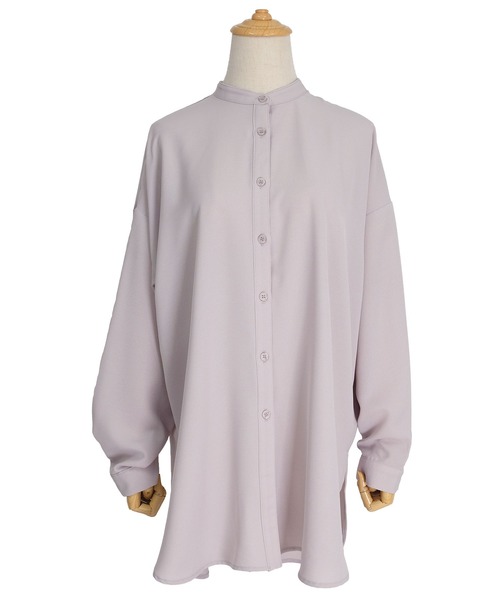 ＡＮＤＪ（アンドジェイ）の「バンドカラートロピカルバックスリットシャツ（シャツ/ブラウス・レディース・ホワイト/ブラック/ラベンダー・M）」の19枚目の写真