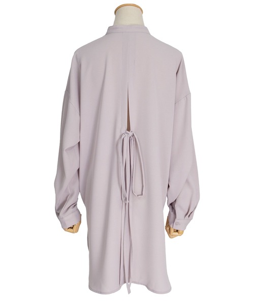 ＡＮＤＪ（アンドジェイ）の「バンドカラートロピカルバックスリットシャツ（シャツ/ブラウス・レディース・ホワイト/ブラック/ラベンダー・M）」の21枚目の写真