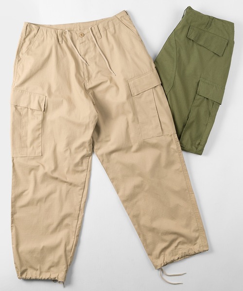 make a ray!（メイク ア レイ！）の「バルーンワイドカーゴパンツ 6ポケットパンツ/ リップストップ（カーゴパンツ・メンズ・ブラック/ベージュ/オリーブ・M/L/XL）」の2枚目の写真