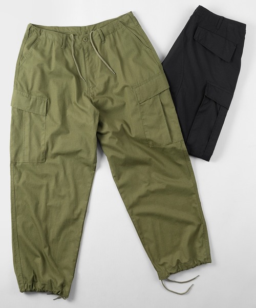 make a ray!（メイク ア レイ！）の「バルーンワイドカーゴパンツ 6ポケットパンツ/ リップストップ（カーゴパンツ・メンズ・ブラック/ベージュ/オリーブ・M/L/XL）」の3枚目の写真