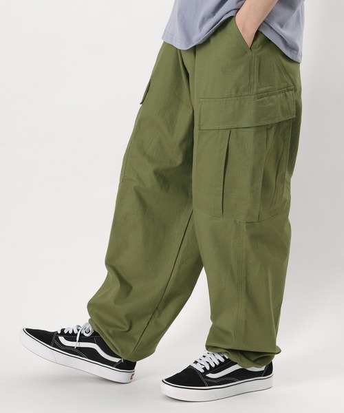 make a ray!（メイク ア レイ！）の「バルーンワイドカーゴパンツ 6ポケットパンツ/ リップストップ（カーゴパンツ・メンズ・ブラック/ベージュ/オリーブ・M/L/XL）」の7枚目の写真
