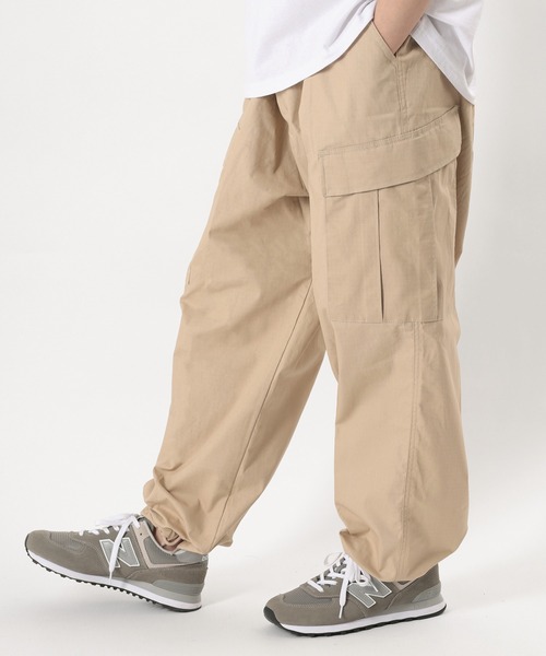 make a ray!（メイク ア レイ！）の「バルーンワイドカーゴパンツ 6ポケットパンツ/ リップストップ（カーゴパンツ・メンズ・ブラック/ベージュ/オリーブ・M/L/XL）」の13枚目の写真