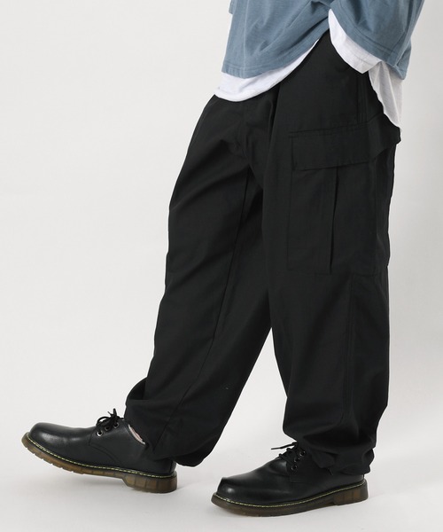 make a ray!（メイク ア レイ！）の「バルーンワイドカーゴパンツ 6ポケットパンツ/ リップストップ（カーゴパンツ・メンズ・ブラック/ベージュ/オリーブ・M/L/XL）」の19枚目の写真