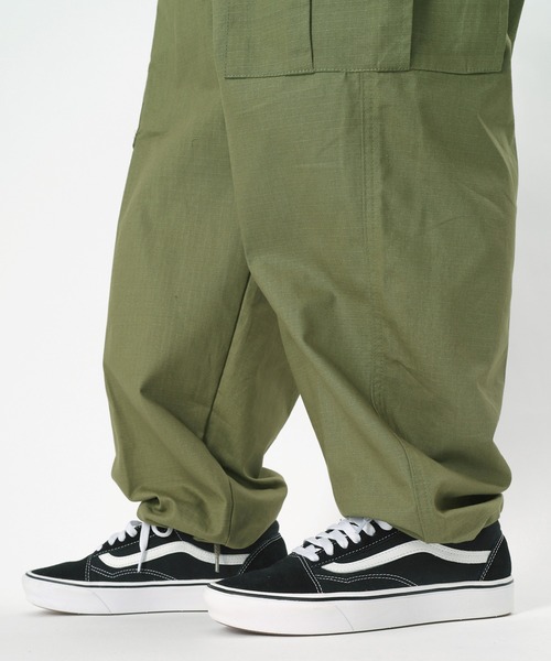 make a ray!（メイク ア レイ！）の「バルーンワイドカーゴパンツ 6ポケットパンツ/ リップストップ（カーゴパンツ・メンズ・ブラック/ベージュ/オリーブ・M/L/XL）」の17枚目の写真