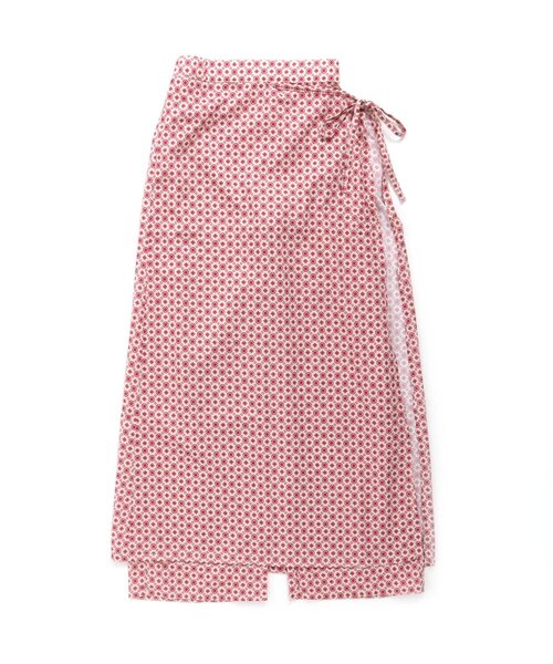 Otonato（オトナト）の「ラップ総柄パンツ 9分丈_ママ【親子でおそろいリンクコーデ】（その他パンツ・レディース・ネイビー/レッド・MEDIUM）」の2枚目の写真