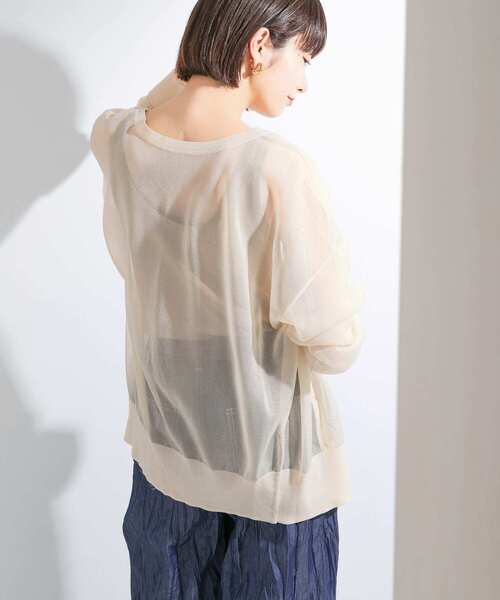 KBF（ケイビーエフ）の「シアールーズカーディガン（カーディガン/ボレロ・レディース・ピンク系その他/アイボリー/ブラック/ブルー・ONE）」の6枚目の写真