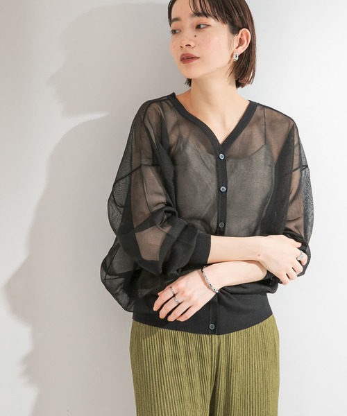 KBF（ケイビーエフ）の「シアールーズカーディガン（カーディガン/ボレロ・レディース・ピンク系その他/アイボリー/ブラック/ブルー・ONE）」の8枚目の写真