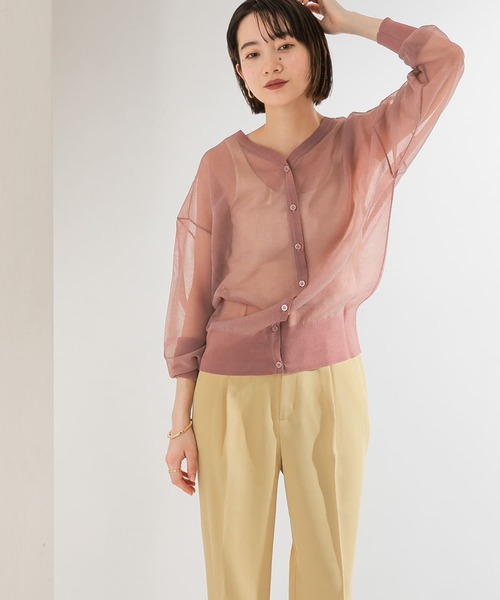 KBF（ケイビーエフ）の「シアールーズカーディガン（カーディガン/ボレロ・レディース・ピンク系その他/アイボリー/ブラック/ブルー・ONE）」の16枚目の写真