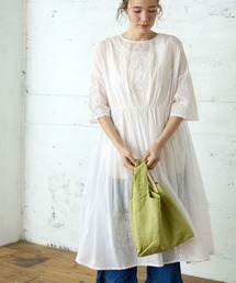 PUAL CE CIN | カットワーク刺繍ワンピース(ワンピース)