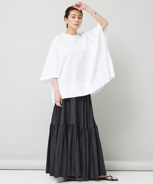 Curensology（カレンソロジー）の「Curensology(カレンソロジー)/スクエアビッグＴシャツ（Tシャツ/カットソー・レディース・ホワイト/チャコールグレー/ブルー/ピンク・FREE）」の9枚目の写真