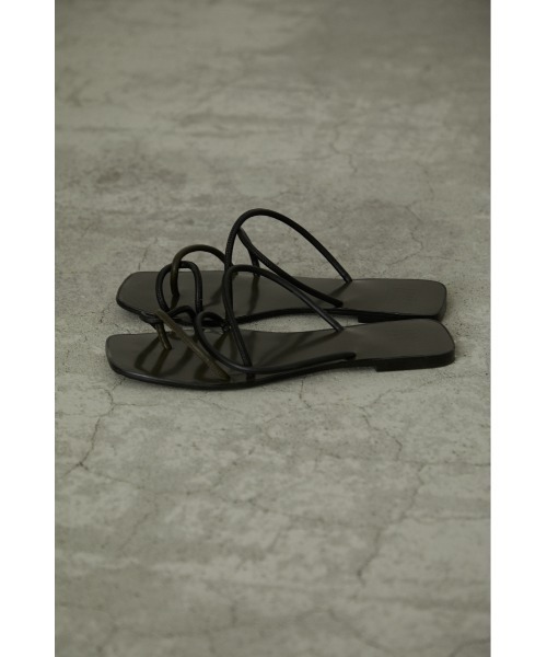 RIM.ARK（リムアーク）の「Rope cross heel sandal（サンダル・レディース・ベージュ/ブラック・38/36/37）」の6枚目の写真