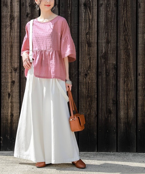 n'OrLABEL（ノアールレーベル）の「【廃盤】『フレアレース袖ドビードットブラウス』（シャツ/ブラウス・レディース・ブラック/オフホワイト/ピンク/イエロー・FREE）」の15枚目の写真