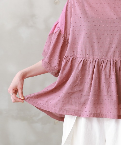 n'OrLABEL（ノアールレーベル）の「【廃盤】『フレアレース袖ドビードットブラウス』（シャツ/ブラウス・レディース・ブラック/オフホワイト/ピンク/イエロー・FREE）」の17枚目の写真