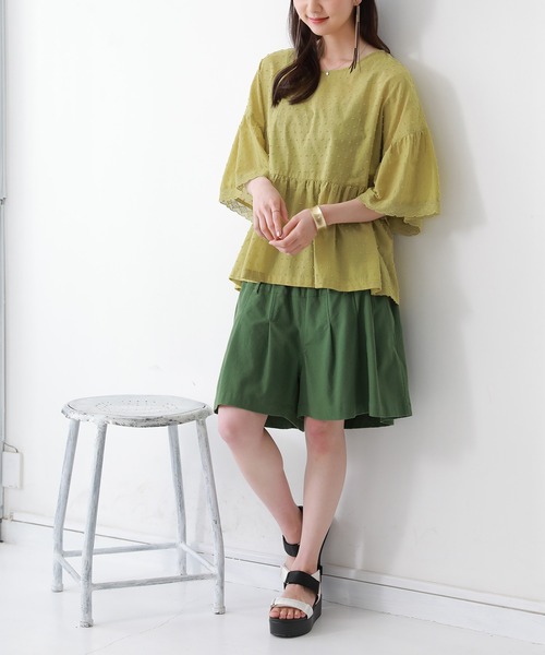 n'OrLABEL（ノアールレーベル）の「【廃盤】『フレアレース袖ドビードットブラウス』（シャツ/ブラウス・レディース・ブラック/オフホワイト/ピンク/イエロー・FREE）」の13枚目の写真