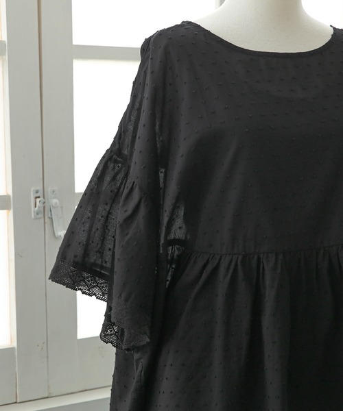 n'OrLABEL（ノアールレーベル）の「【廃盤】『フレアレース袖ドビードットブラウス』（シャツ/ブラウス・レディース・ブラック/オフホワイト/ピンク/イエロー・FREE）」の20枚目の写真