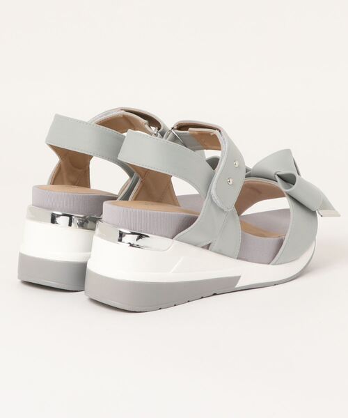 SUNNY ROOM（サニールーム）の「【厚底】リボンストラップスポーツサンダル 1084WK（サンダル・レディース・ライトグレー/ブラック/ピンクベージュ・M/L/S/LL）」の5枚目の写真