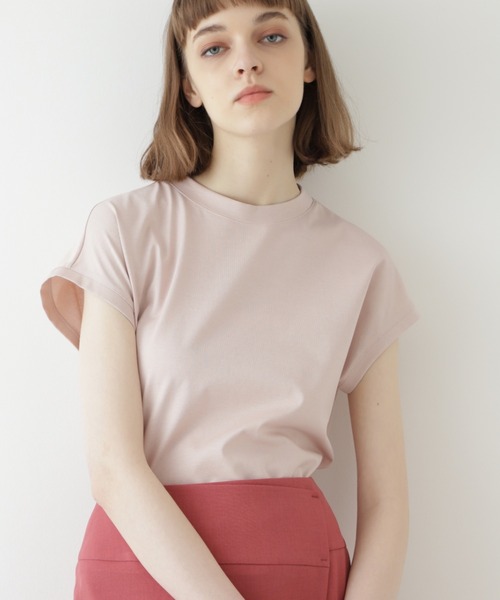 BOSCH（ボッシュ）の「ファインコットン天竺（Tシャツ/カットソー・レディース・ホワイト/ピンク/ベージュ系その他2/グレー系その他・38）」の4枚目の写真