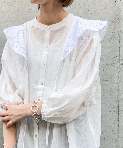 CIAOPANIC TYPY（チャオパニックティピー）の「レース襟付きボリュームブラウス（シャツ/ブラウス・レディース・ホワイト・ONE SIZE）」の14枚目の写真