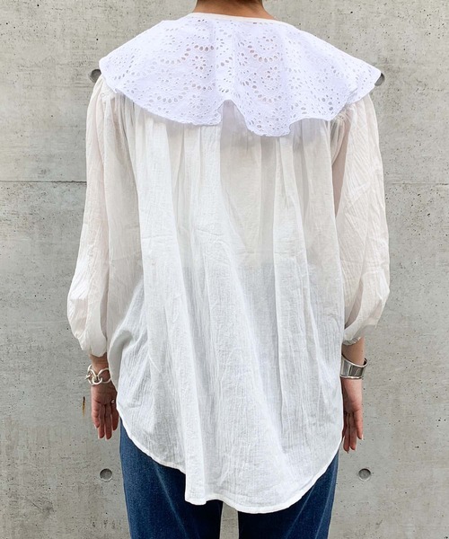 CIAOPANIC TYPY（チャオパニックティピー）の「レース襟付きボリュームブラウス（シャツ/ブラウス・レディース・ホワイト・ONE SIZE）」の5枚目の写真