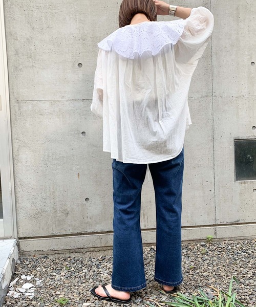 CIAOPANIC TYPY（チャオパニックティピー）の「レース襟付きボリュームブラウス（シャツ/ブラウス・レディース・ホワイト・ONE SIZE）」の6枚目の写真
