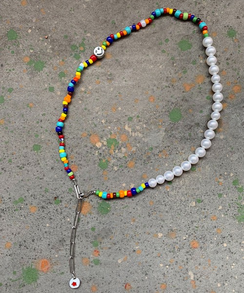 me+em select（ミームセレクト）の「【 handmade  original 】2WAYパールチェーンネックレス（ネックレス・レディース・ホワイト/ブラック/グリーン/Y/ホワイト×ブラック/A/B/C・FREE）」の8枚目の写真