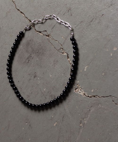 me+em select（ミームセレクト）の「【 handmade  original 】2WAYパールチェーンネックレス（ネックレス・レディース・ホワイト/ブラック/グリーン/Y/ホワイト×ブラック/A/B/C・FREE）」の4枚目の写真