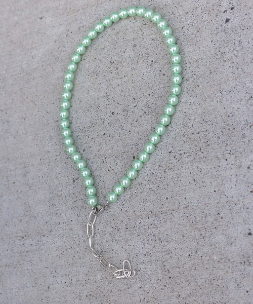 me+em select（ミームセレクト）の「【 handmade  original 】2WAYパールチェーンネックレス（ネックレス・レディース・ホワイト/ブラック/グリーン/Y/ホワイト×ブラック/A/B/C・FREE）」の17枚目の写真