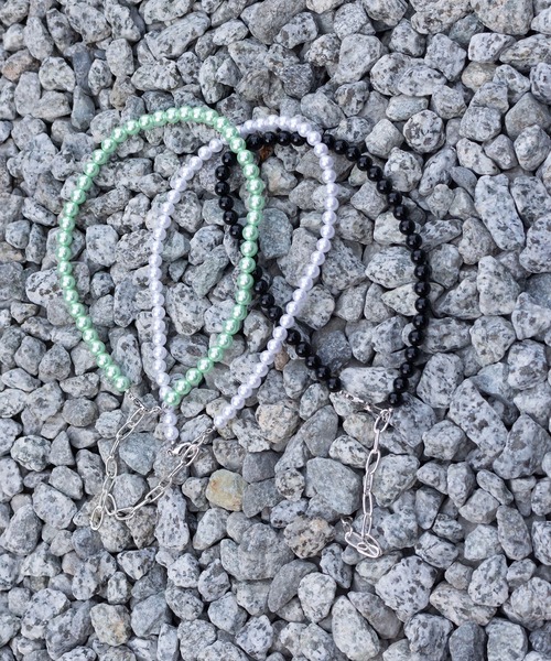 me+em select（ミームセレクト）の「【 handmade  original 】2WAYパールチェーンネックレス（ネックレス・レディース・ホワイト/ブラック/グリーン/Y/ホワイト×ブラック/A/B/C・FREE）」の19枚目の写真