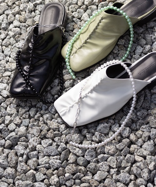 me+em select（ミームセレクト）の「【 handmade  original 】2WAYパールチェーンネックレス（ネックレス・レディース・ホワイト/ブラック/グリーン/Y/ホワイト×ブラック/A/B/C・FREE）」の20枚目の写真