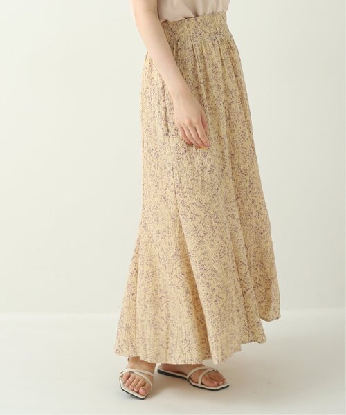 RAY CASSIN（レイカズン）の「楊柳単色花柄スカート（スカート・レディース・オレンジ/グリーン/キナリ・FREE）」の2枚目の写真