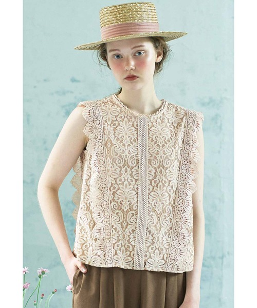 シロップ．（シロップ．）の「レディーなレースのノースリーブトップス（その他トップス・レディース・ブラック/ベージュ・SMALL/MEDIUM/LARGE/X-LARGE/XX-LARGE）」の11枚目の写真