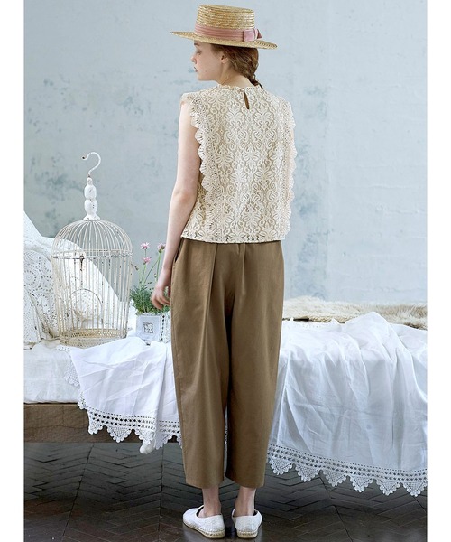 シロップ．（シロップ．）の「レディーなレースのノースリーブトップス（その他トップス・レディース・ブラック/ベージュ・SMALL/MEDIUM/LARGE/X-LARGE/XX-LARGE）」の9枚目の写真