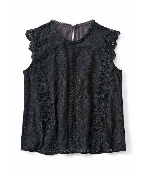 シロップ．（シロップ．）の「レディーなレースのノースリーブトップス（その他トップス・レディース・ブラック/ベージュ・SMALL/MEDIUM/LARGE/X-LARGE/XX-LARGE）」の3枚目の写真