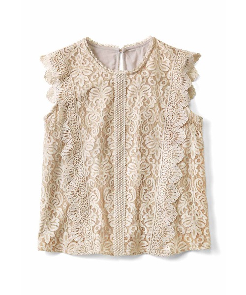 シロップ．（シロップ．）の「レディーなレースのノースリーブトップス（その他トップス・レディース・ブラック/ベージュ・SMALL/MEDIUM/LARGE/X-LARGE/XX-LARGE）」の7枚目の写真