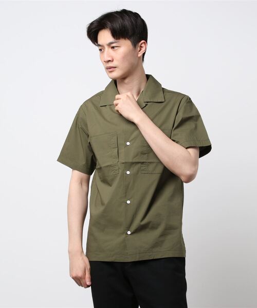 Hub&Spoke（ハブアンドスポーク）の「ボックスポケットオープンカラーシャツ（シャツ/ブラウス・メンズ・カーキ/ベージュ・LARGE/X-LARGE/MEDIUM）」の2枚目の写真