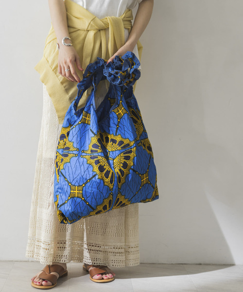 URBAN RESEARCH(アーバンリサーチ)の「アフリカン柄トートバッグ(トートバッグ・レディース・グリーン系その他/ブルー系その他/イエロー系その他・-)」の14枚目の写真