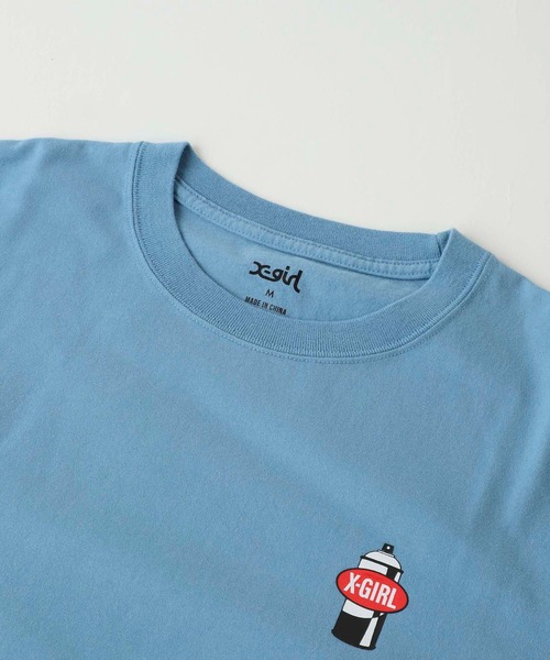 X-girl（エックスガール）の「GRAFFITI BUNNY S/S TEE（Tシャツ/カットソー・レディース・ブラック/ライトブルー/ホワイト/ベージュ・L/M/XL/S/SMALL/MEDIUM/LARGE）」の13枚目の写真