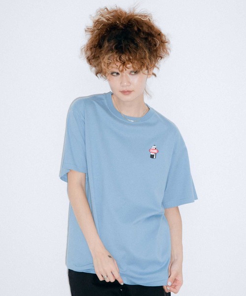 X-girl（エックスガール）の「GRAFFITI BUNNY S/S TEE（Tシャツ/カットソー・レディース・ブラック/ライトブルー/ホワイト/ベージュ・L/M/XL/S/SMALL/MEDIUM/LARGE）」の18枚目の写真